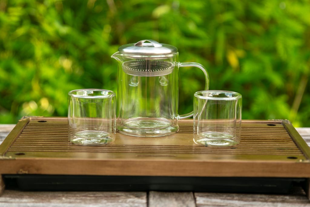 Casaware 3pc Double Wall Tea Strainer/Tea Cup Set